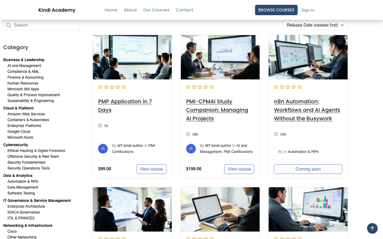 Kindi Academy screenshot