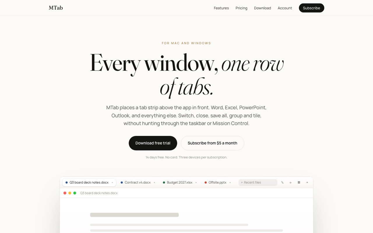 MTab screenshot